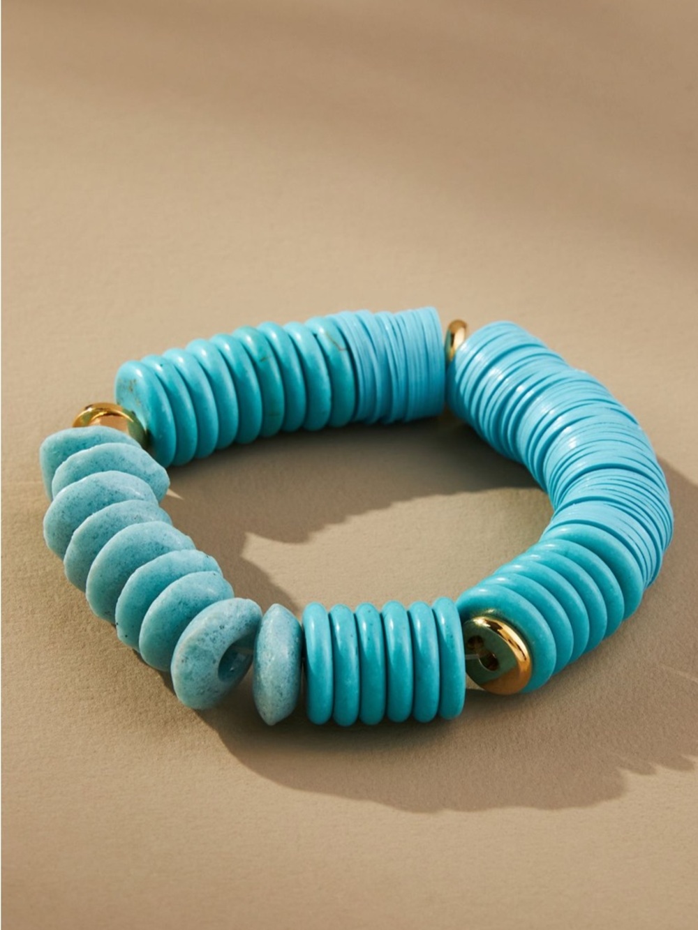 NWT! Anthropologie Mixed Stone Stretch Bracelet in Sky